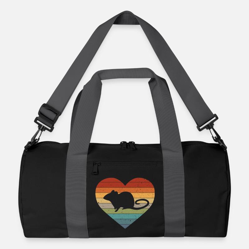 Ratte Ratten - Recycelte Duffel Bag - Schwarz/Graphitgrau