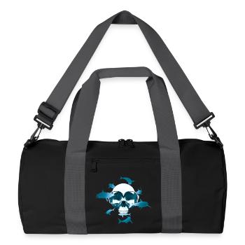 Skull & Scuba Diving - Recycled Duffel Bag - black/graphite grey - Front