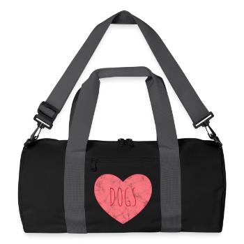 J’aime tous les chiens. Amour de chien * - Sac de sport recyclé - noir/gris graphite - Devant