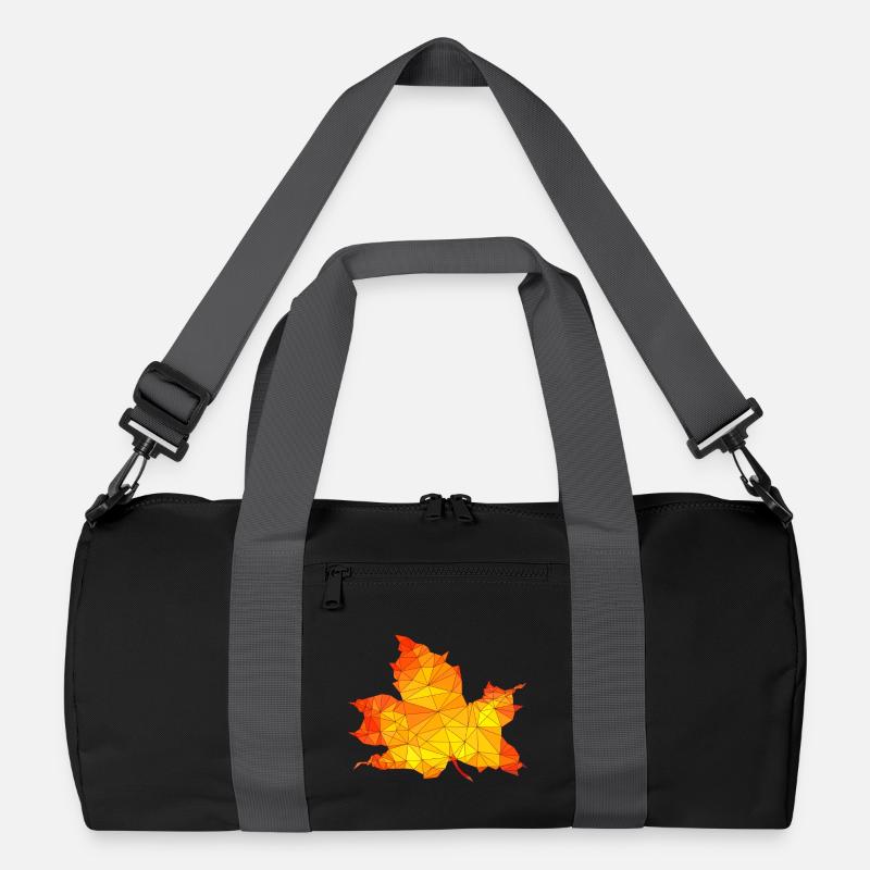 Polygonales Herbst Ahorn Baum Blatt Poly Kunst Recycelte Duffel Bag