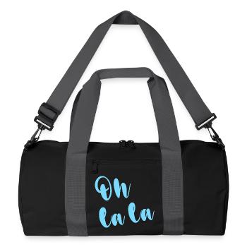 OH LA LA - Recycelte Duffel Bag - Schwarz/Graphitgrau - Vorne