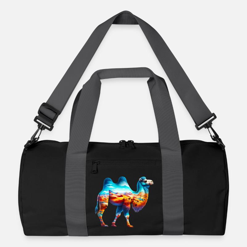 Kamel - Recycelte Duffel Bag - Schwarz/Graphitgrau