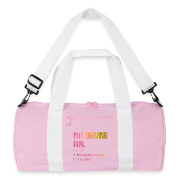 Busfahrer - Recycelte Duffel Bag - Rosa/Weiß - Vorne