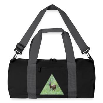 Deer in the tall grass - Recycled Duffel Bag - black/graphite grey - Front