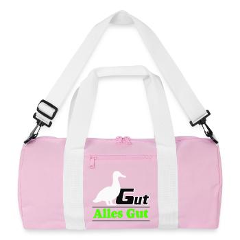 Dicton amusant de fête, canard bon tout bon - Sac de sport recyclé - rose/blanc - Devant