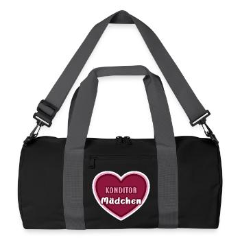 Confectioner Girl Child Confectioner Apprentice Baker - Recycled Duffel Bag - black/graphite grey - Front