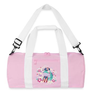 Pastell Goth Kawaii Coqui Puerto Rico - Recycelte Duffel Bag - Rosa/Weiß - Vorne