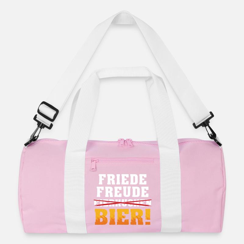 Peace, Joy, Beer Recycled Duffel Bag