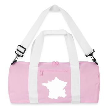 Carte Française Silhouette - Sac de sport recyclé - rose/blanc - Devant