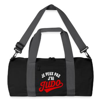 Ich kann nicht, ich habe Judo, Humor, Judoka. - Recycelte Duffel Bag - Schwarz/Graphitgrau - Vorne