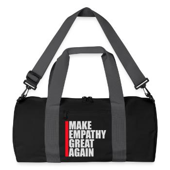 Rendre l’empathie grande à nouveau Déclaration politique Espoir - Sac de sport recyclé - noir/gris graphite - Devant