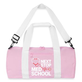 Thé cardiaque stéthoscope de l’école de médecine - Sac de sport recyclé - rose/blanc - Devant