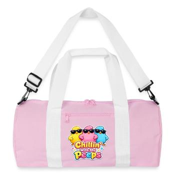 Chillin with my Peeps Happy Easter Easter Chick - Recycled Duffel Bag - pink/white - Front