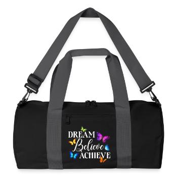 Jardin inspirant des papillons monarques - Sac de sport recyclé - noir/gris graphite - Devant
