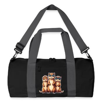 Sonnenbrillen-Meerkat Trio - Recycelte Duffel Bag - Schwarz/Graphitgrau - Vorne