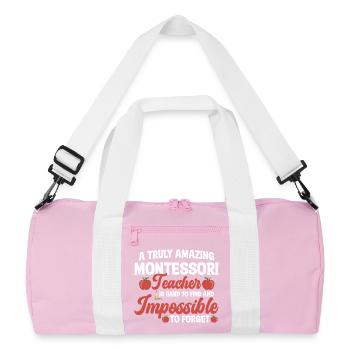  Montessori Method School Employee Montessori - Recycled Duffel Bag - pink/white - Front
