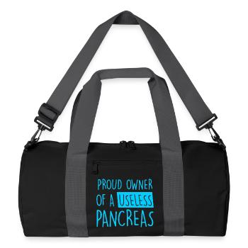 Diabetes T shirts - Recycled Duffel Bag - black/graphite grey - Front