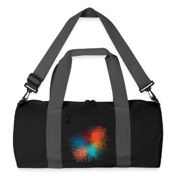 Explosion der Farben - Recycelte Duffel Bag - Schwarz/Graphitgrau - Vorne