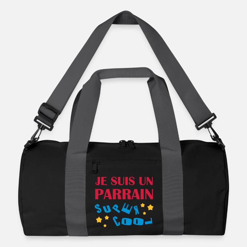 Onkel / Tante / Vetter / Cousin / Kusine - Recycelte Duffel Bag - Schwarz/Graphitgrau