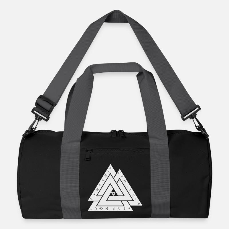 Valknut Wikinger Symbol - Recycelte Duffel Bag - Schwarz/Graphitgrau