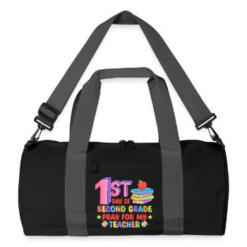 second grade, rentrée des classe - Sac de sport recyclé - noir/gris graphite - Devant