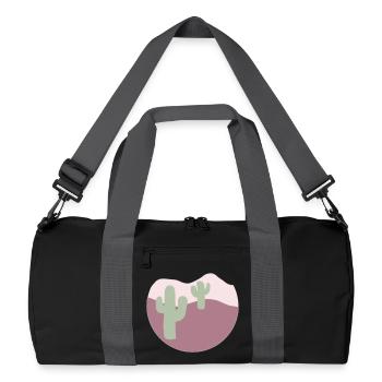 Desert with cacti - Recycled Duffel Bag - black/graphite grey - Front