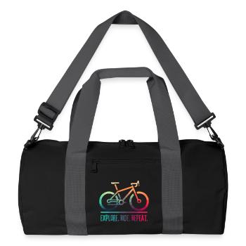 Explore Ride Repeat - a project for the cyclist - Recycled Duffel Bag - black/graphite grey - Front