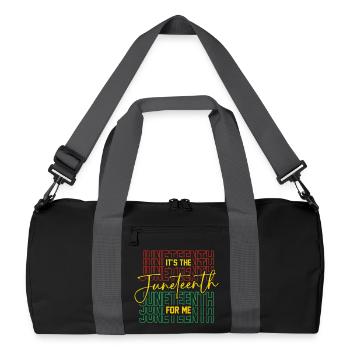 Juneteenth For Me Free-ish Since 1865 Independence - Recycled Duffel Bag - black/graphite grey - Front
