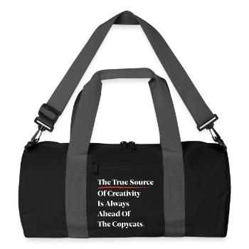 La vraie source de créativité est toujours devant [W] - Sac de sport recyclé - noir/gris graphite - Devant