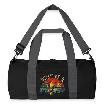 Dont Be a Cock Sucker Rooster - Recycled Duffel Bag - black/graphite grey - Front