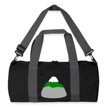 Minimalist Mountain Landscape Design - Recycled Duffel Bag - black/graphite grey - Front