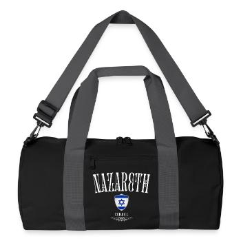 Nazareth Israel, souvenir Nazareth - Recycled Duffel Bag - black/graphite grey - Front