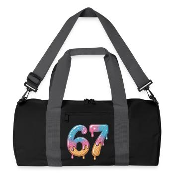 67 Eiscreme Tropfen - Recycled Duffel Bag - black/graphite grey - Front
