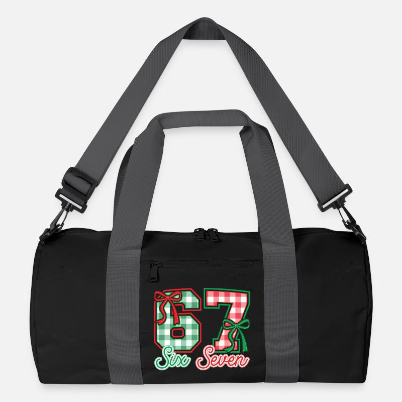 Festive 67 Gingham Bows Recycled Duffel Bag