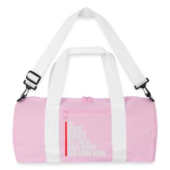 Je m’ennuie bébé, tout ce que je fais, c’est gagner de l’argent en rentrant à la maison - Sac de sport recyclé - rose/blanc - Devant