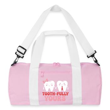 Dentiste assistant dentaire en couple - Sac de sport recyclé - rose/blanc - Devant