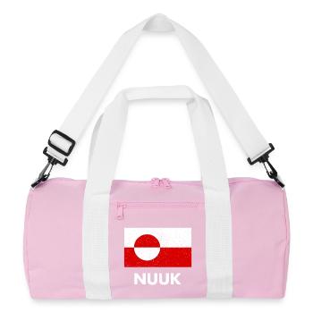 Greenland Flag - Nuuk - Grönland - Denmark Danmark - Recycelte Duffel Bag - Rosa/Weiß - Vorne