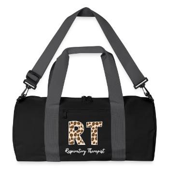 Respiratory Therapy Nurse Leopard Print - Recycled Duffel Bag - black/graphite grey - Front