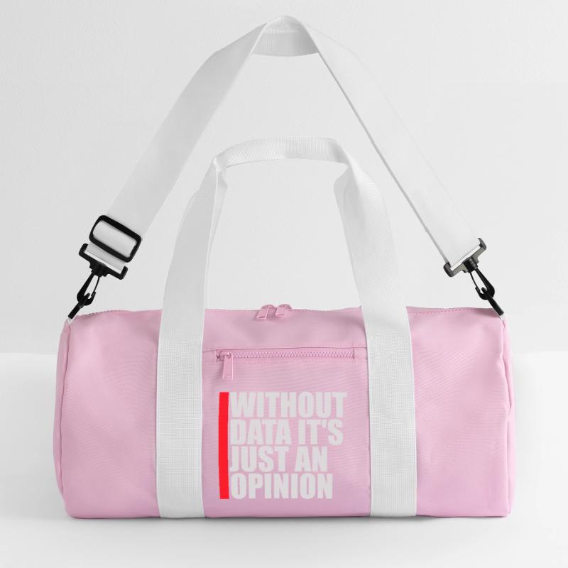Without Data It's Just An Opinion Statistics Nerd Recycled Duffel Bag