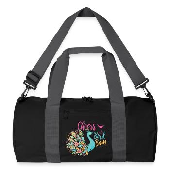 Cheers Bird Bam Mahjong Tiles Funny - Recycled Duffel Bag - black/graphite grey - Front