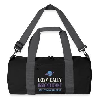 Existential humor, nihilism, humor, - Recycled Duffel Bag - black/graphite grey - Front