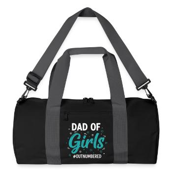 Papa fille dit Papa des filles - Sac de sport recyclé - noir/gris graphite - Devant