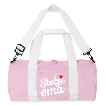 Stolze Oma - Recycelte Duffel Bag - Rosa/Weiß - Vorne