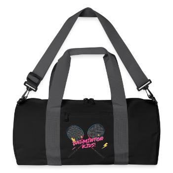 Raquette néon pour enfants de badminton - Sac de sport recyclé - noir/gris graphite - Devant