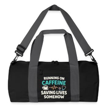 Night Shift Nurse, Tired - Recycled Duffel Bag - black/graphite grey - Front