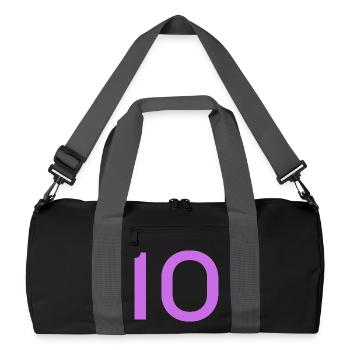 10 - Recycelte Duffel Bag - Schwarz/Graphitgrau - Vorne