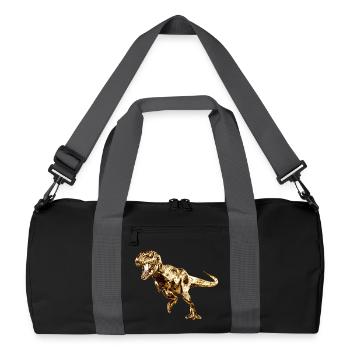 Prehistoric Dinosaur Print - Recycled Duffel Bag - black/graphite grey - Front