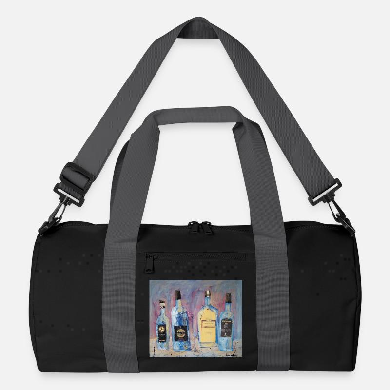 Expressive Weinflaschen vier Freunde Recycelte Duffel Bag