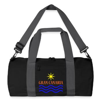 GRAN CANARIA Sonne Wasser - Recycelte Duffel Bag - Schwarz/Graphitgrau - Vorne