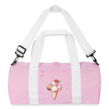 Crème glacée - Sac de sport recyclé - rose/blanc - Devant